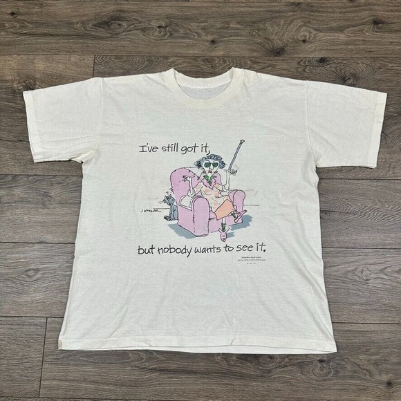 Vintage Grandma Shirt Adult Large White I've Still Got It Nobody Wants to See - Picture 1 of 7